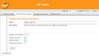 Creating a new discussion group